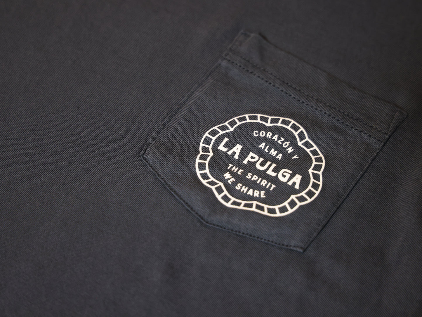"The Spirit We Share" Badge Pocket T-Shirt - Charcoal Grey