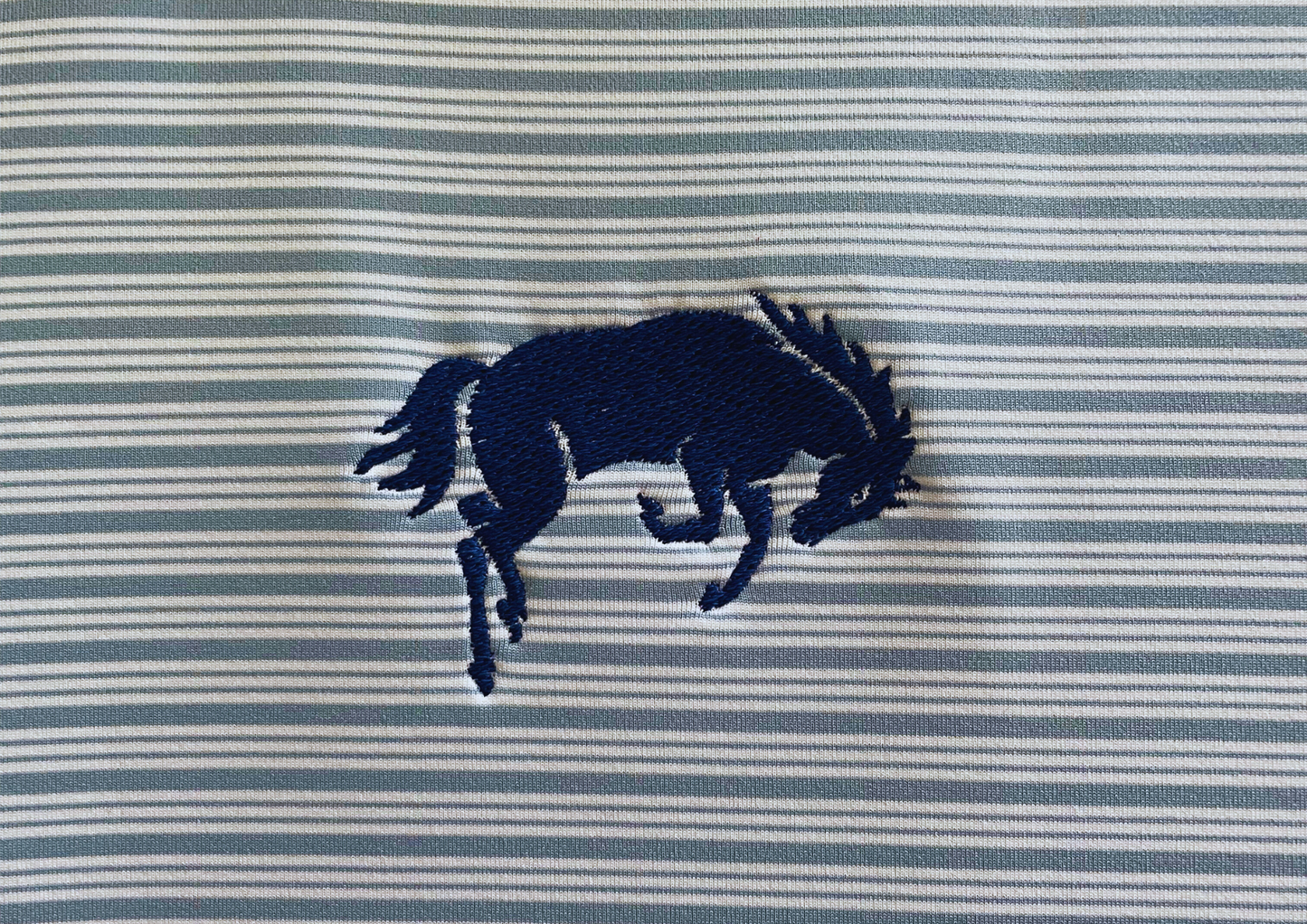 La Pulga Spirits Peter Millar Polo Shirt - Blue and White Stripes