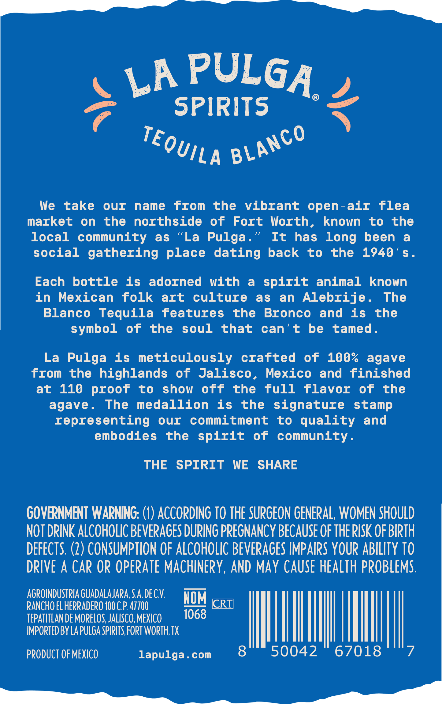 La Pulga Tequila Blanco 110 Proof