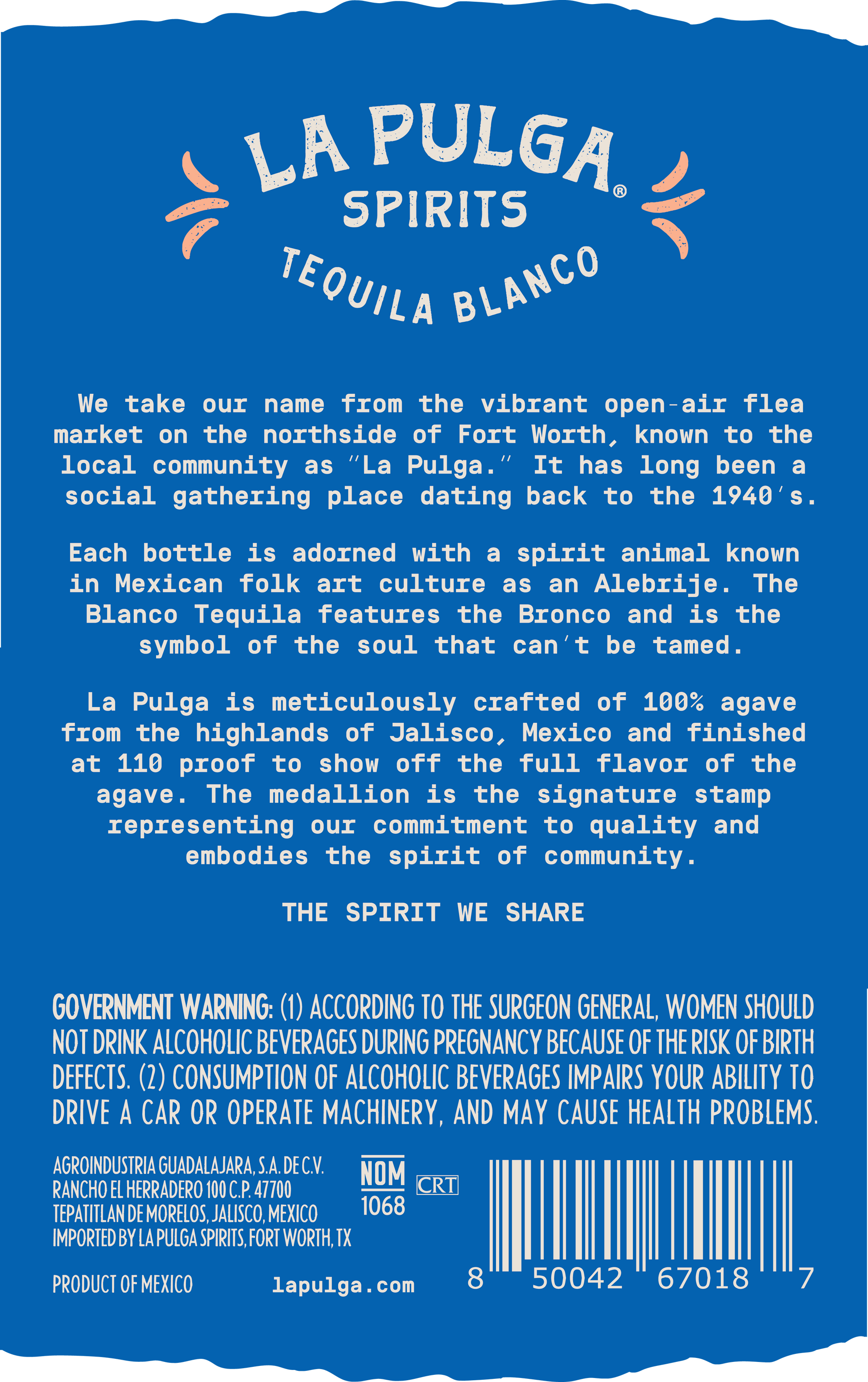 La Pulga Tequila Blanco 110 Proof